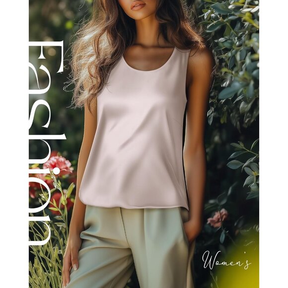 Breathable 3 Pack Women's Silk Satin Camisoles - Casual & Formal Wear Essentials - Picture 6 of 6